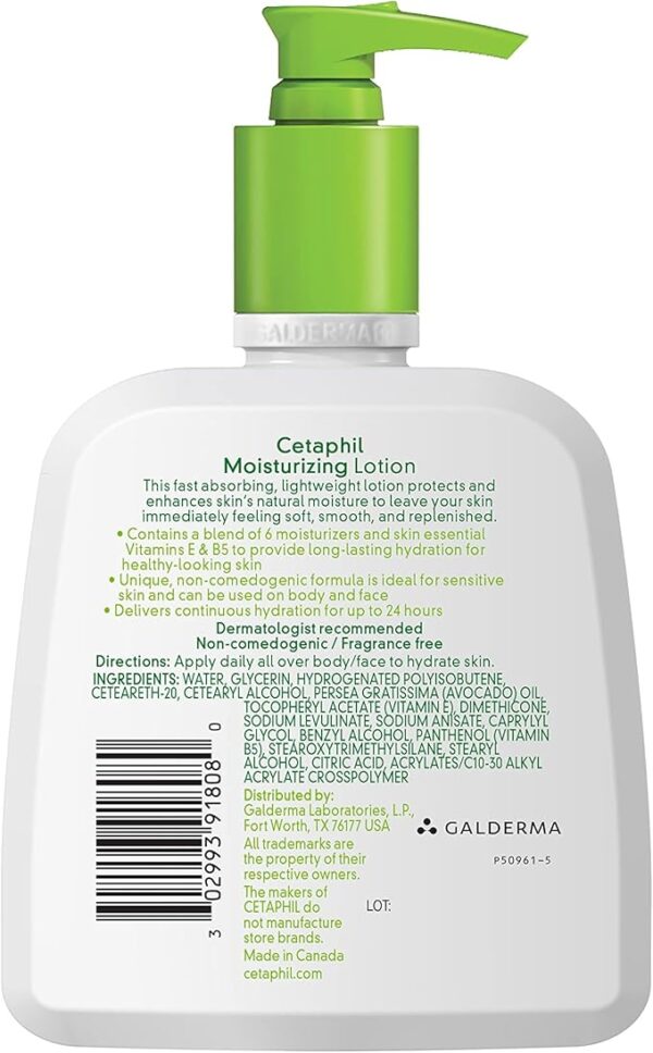 Cetaphil Moisturizing Lotion - Body & Face - For All Skin Types - Net Wt. 8 FL OZ (237 mL)